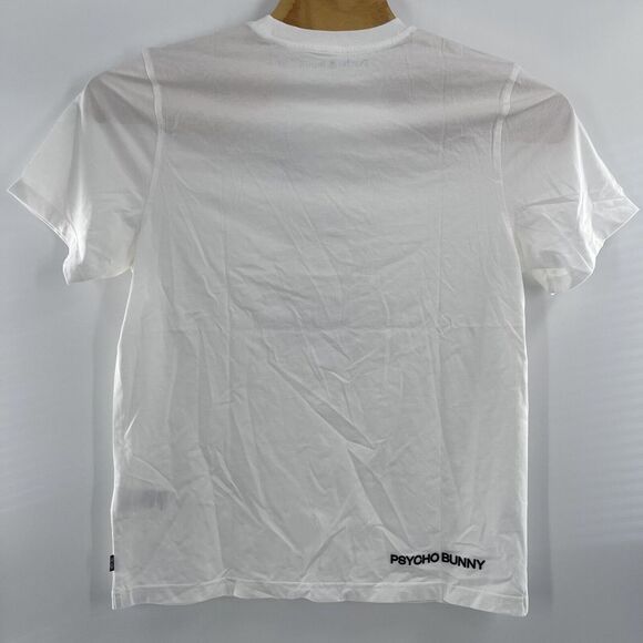 NWT Psycho Bunny‎ Men's Graphic TShirt Size 6 Beaumont Metallic HD Tee Ecru - Picture 6 of 6